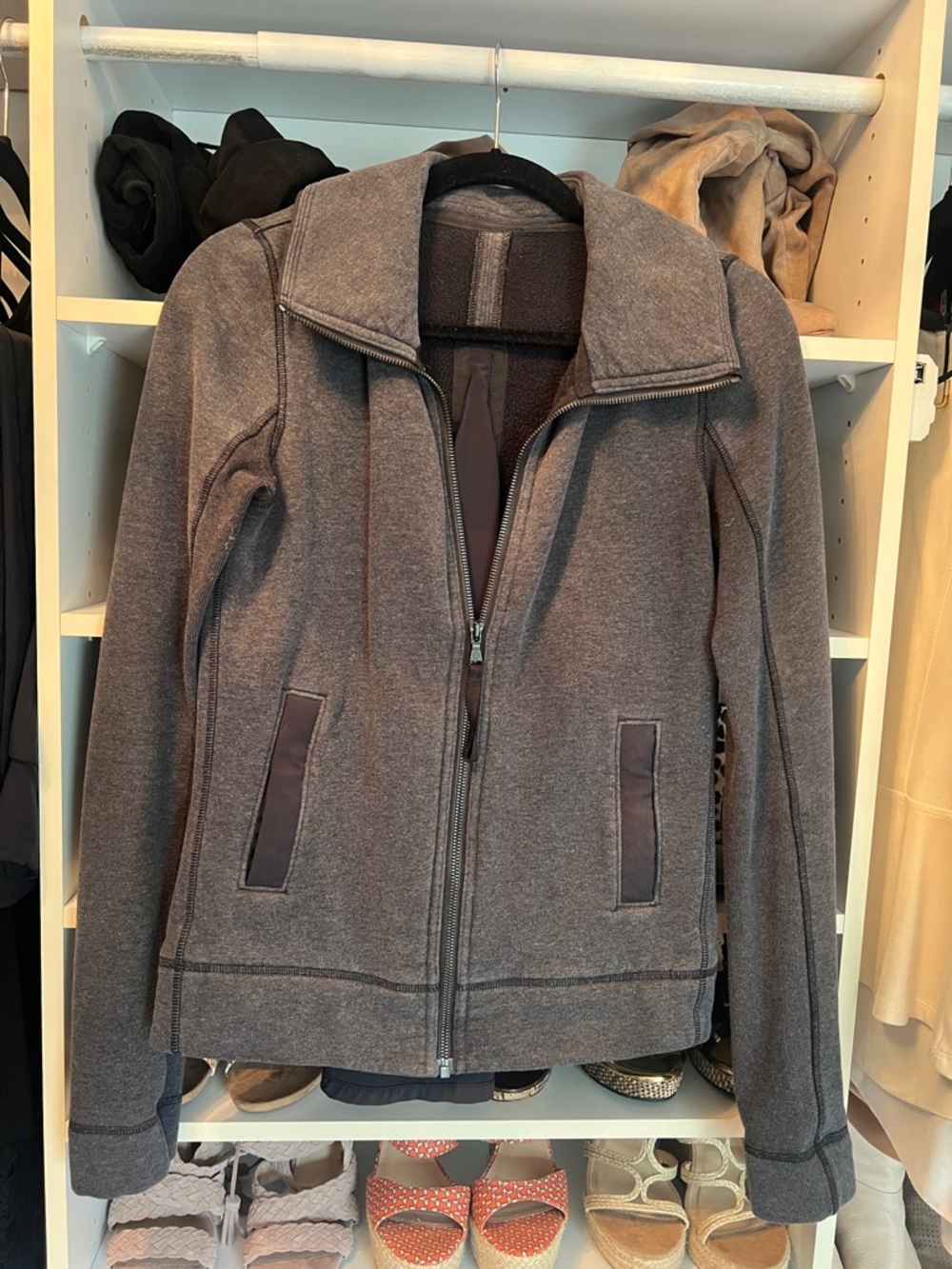 lululemon athletica Charcoal Gray Zip Front Jacket
